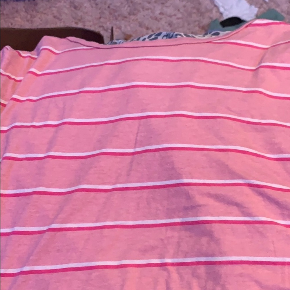 pink and white stripped crop top